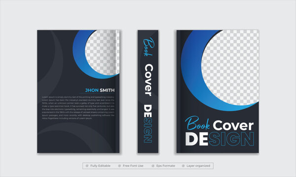 Best book cover template design editable layout