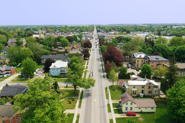 Aerial view of Listowel, Ontario, Canada