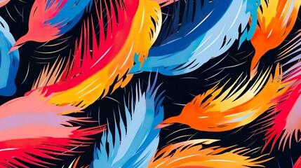 Abstract floral backdrop of colorful flowers for spring or summer time. Banner background