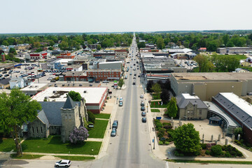Aerial scene of Listowel, Ontario, Canada in summer - 681056656