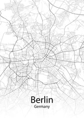 Fototapeta na wymiar Berlin Germany minimalist map