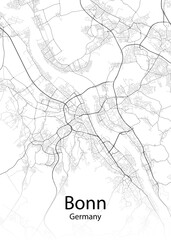 Bonn Germany minimalist map