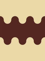 Dripping melted chocolate background. Brown and white chocolate shades. Seamless repeating vector pattern.