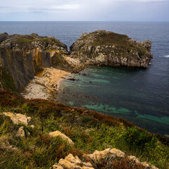 Fototapeta premium Landscape in Costa Quebrada, Cantabria, Spain