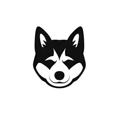 Shiba Inu Icon, Japanese Dog Black Silhouette, Puppy Pictogram, Pet Outline, Shiba Inu Symbol Isolated