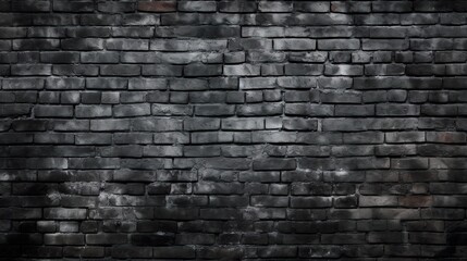 Black brick subway tiles ceramic wall texture wide tile background banner panorama, seamless pattern