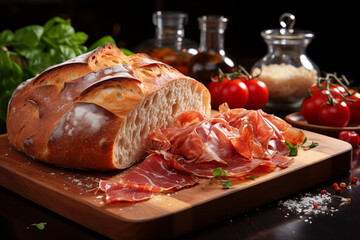 Savor the Moment: Irresistible Serrano Ham on Soft and Fluffy Artisan Bread.