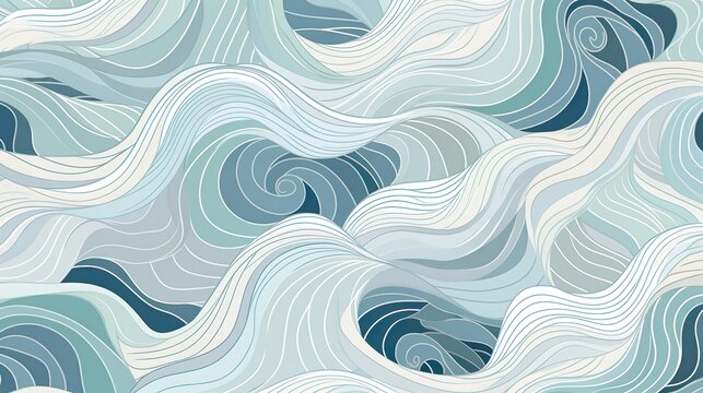 Abstract watercolor big wave for textures. Fresh, cheerful and relaxing summer concept. Positive and healthy tones to background or wallpaper