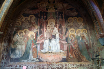 Naklejka premium Painting in the Santa Maria de Incertis at San Gemini, Umbria