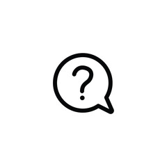 Question icon vector. outline icon for web, ui, and mobile apps
