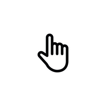 Hand cursor icon vector. outline icon for web, ui, and mobile apps