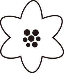 Outline of spring flower