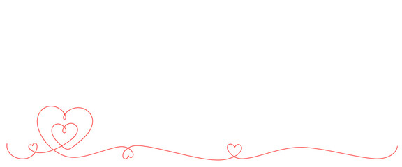 love red line art style. line art heart. valentine, wedding, anniversary vector element.