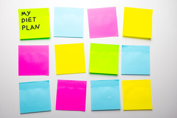 Fototapeta premium Colorful sticky sheets, and 