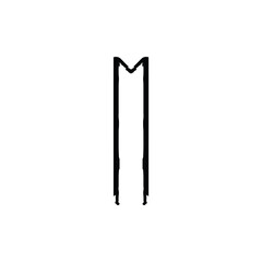M icon. Simple style poster background symbol. M brand logo design element. M sign. M t-shirt printing. Vector for sticker.