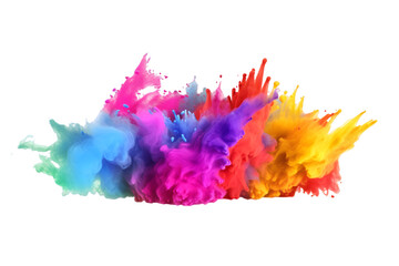 Fototapeta na wymiar Colorful Explosion effect isolated on transparent background