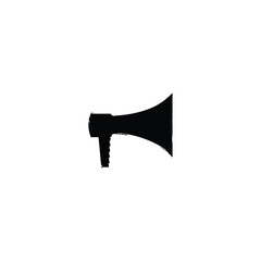 Megaphone icon. Simple style company we are hiring poster background symbol. Megaphone brand logo design element. Megaphone t-shirt printing. Vector for sticker.