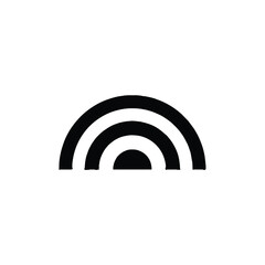 Signal icon. Radar road sign. Simple style signal company poster background symbol. Signal brand logo design element. Signal t-shirt printing. Vector for sticker.