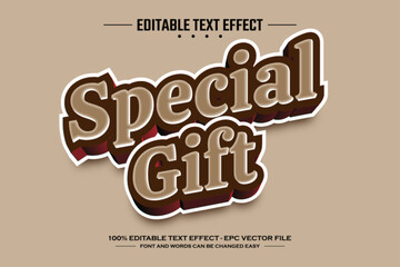 Special gift 3D editable text effect template