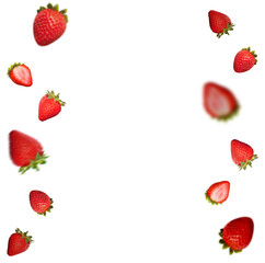 Long overlay with strawberries