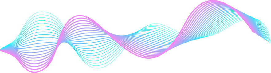 Futuristic wave line element for decorative abstract background