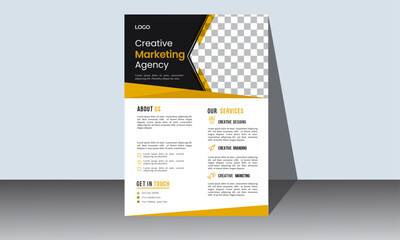 Modern A4 size business flyer design with elegant color for business.