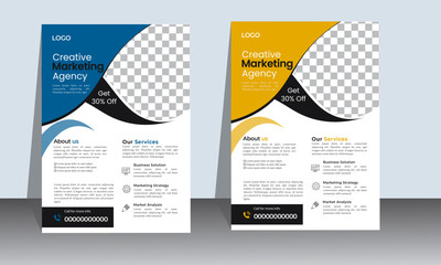 Modern A4 size business flyer and template design for your business.
