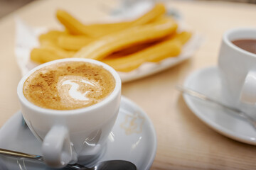 Spanish Delights: Churros and Coffee for Breakfast