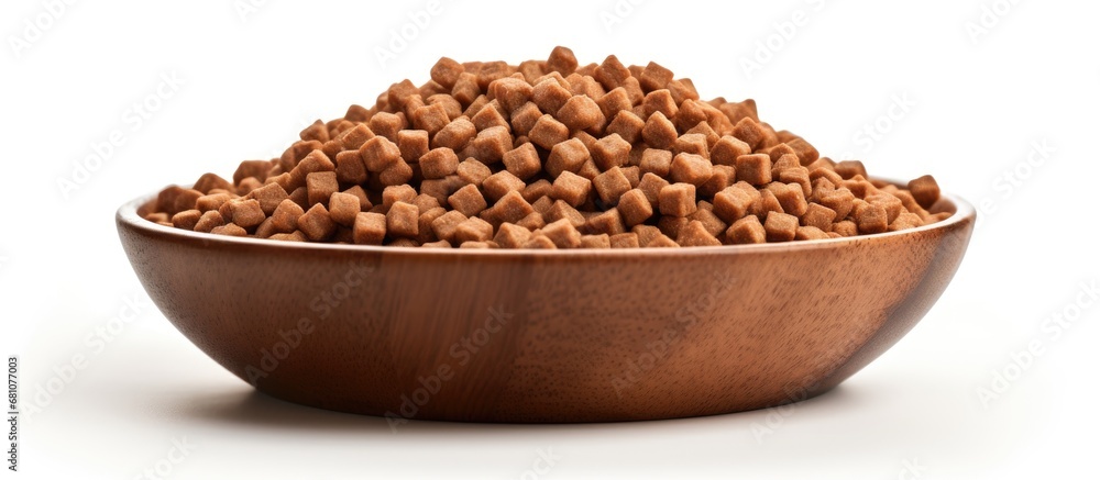 Poster pet food isolated on white background copy space image place for adding text or design