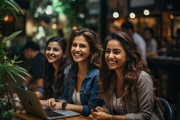 Efficiency in Action: Indian Women Professionals in Modern Office Space generative ai