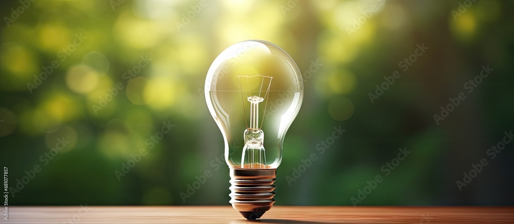 Poster renewable panel and bulb eco friendly copy space image place for adding text or design