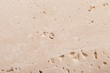 Natural travertine stone background, close up