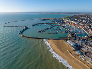 Ramsgate Marina Aerial View with beach