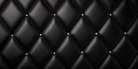 Black leather upholstery