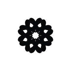 Flower icon. Simple style Flower shop poster background symbol. Flower brand logo design element. Flower t-shirt printing. Vector for sticker.