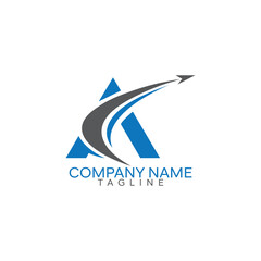 Obraz premium Initial letter A logo vector design template