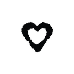 Heart icon. Simple style gift shop big sale poster background symbol. Like button. Heart brand logo design element. Heart t-shirt printing. Vector for sticker.