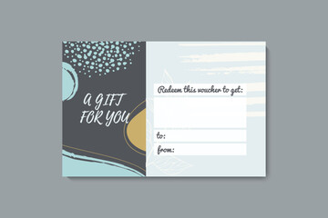 Set of colorful gift cards template. Modern style vector illustration of flowers for saloon, gallery, spa, shop. Gift voucher	
