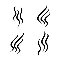 Aroma smell illustration. Set of smoke icon design. Smoke, steam, aroma, smell sign and symbol.