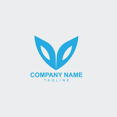 Face and leaf logo design