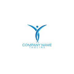 Letter Y healthy man yoga symbol design. Creative man  logo design.