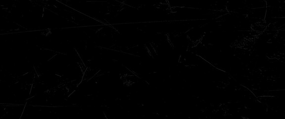 Vector white dust and scratches on black background, scratches isolated on a black background template for design.