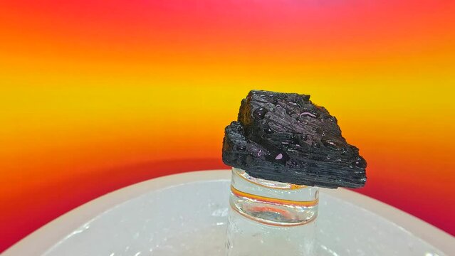 Tourmalines crystallize with trigonal symmetry and have prismatic crystals