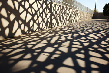 GENERATIVE AI: Shadowplay Geometry - Creative Patterns Cast by a Chainlink Fence on the Ground