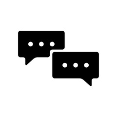 Chat icon. Icon of a man and a woman having a video chat