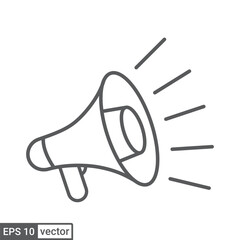 Megaphone icon line style with editable vector stroke