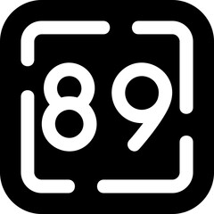 Fototapeta premium Eighty Nine Icon