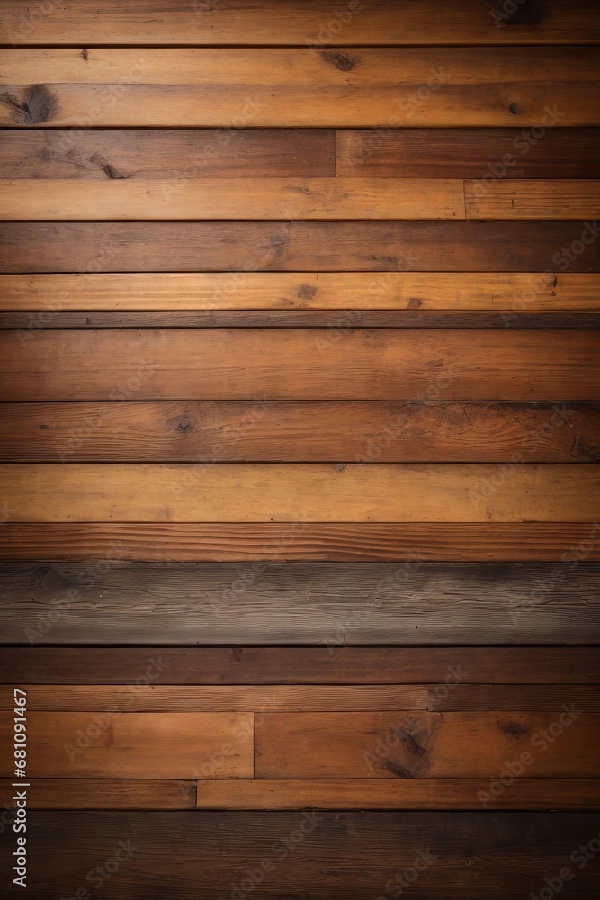 Poster close-up brown wooden background for text with empty space.