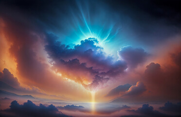 Fototapeta premium abstraction sky clouds nebula beautiful earth