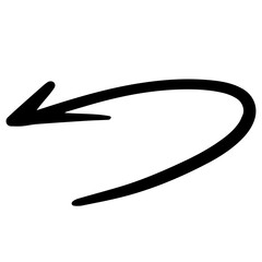 Hand drawn outline style arrow sign